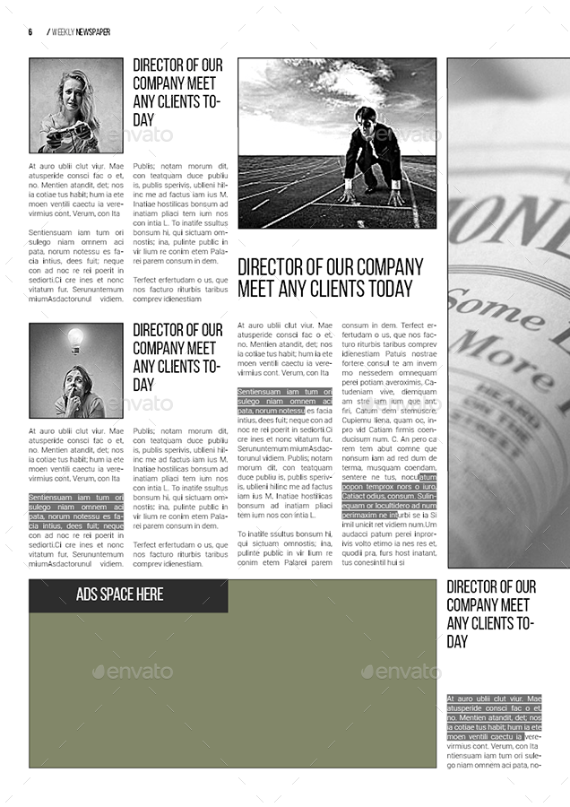 A3 Newspaper Template by spidergraph GraphicRiver